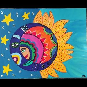 Custom created, original acrylic art